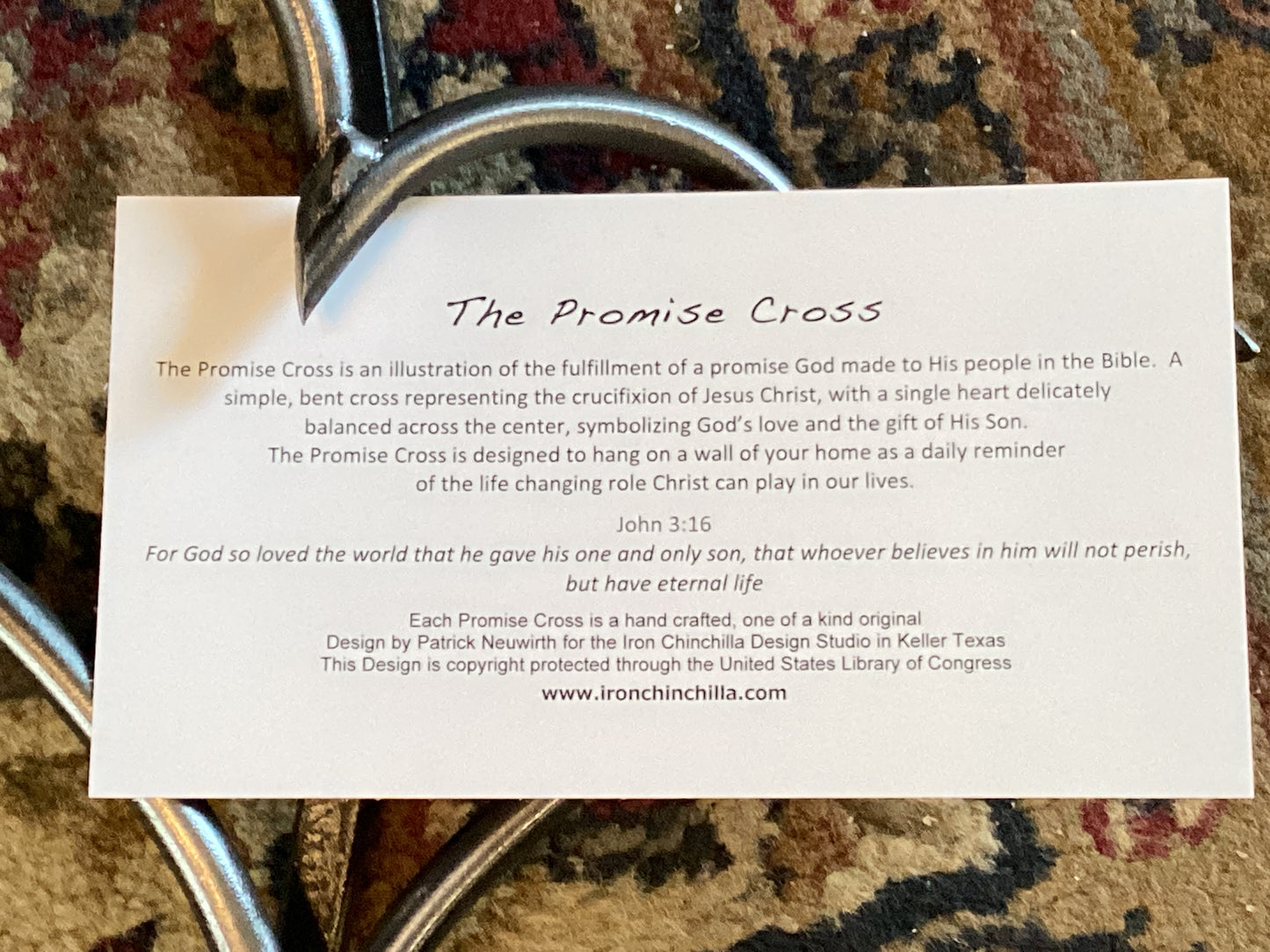 Iron Chinchilla - The Promise Cross 16"