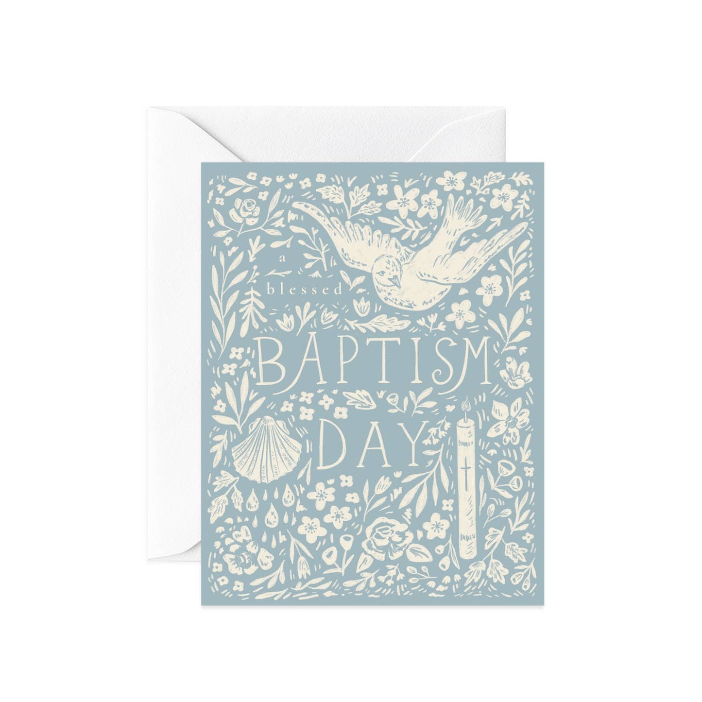 Gratia Design Co. - A Blessed Baptism Day Card (Blue)