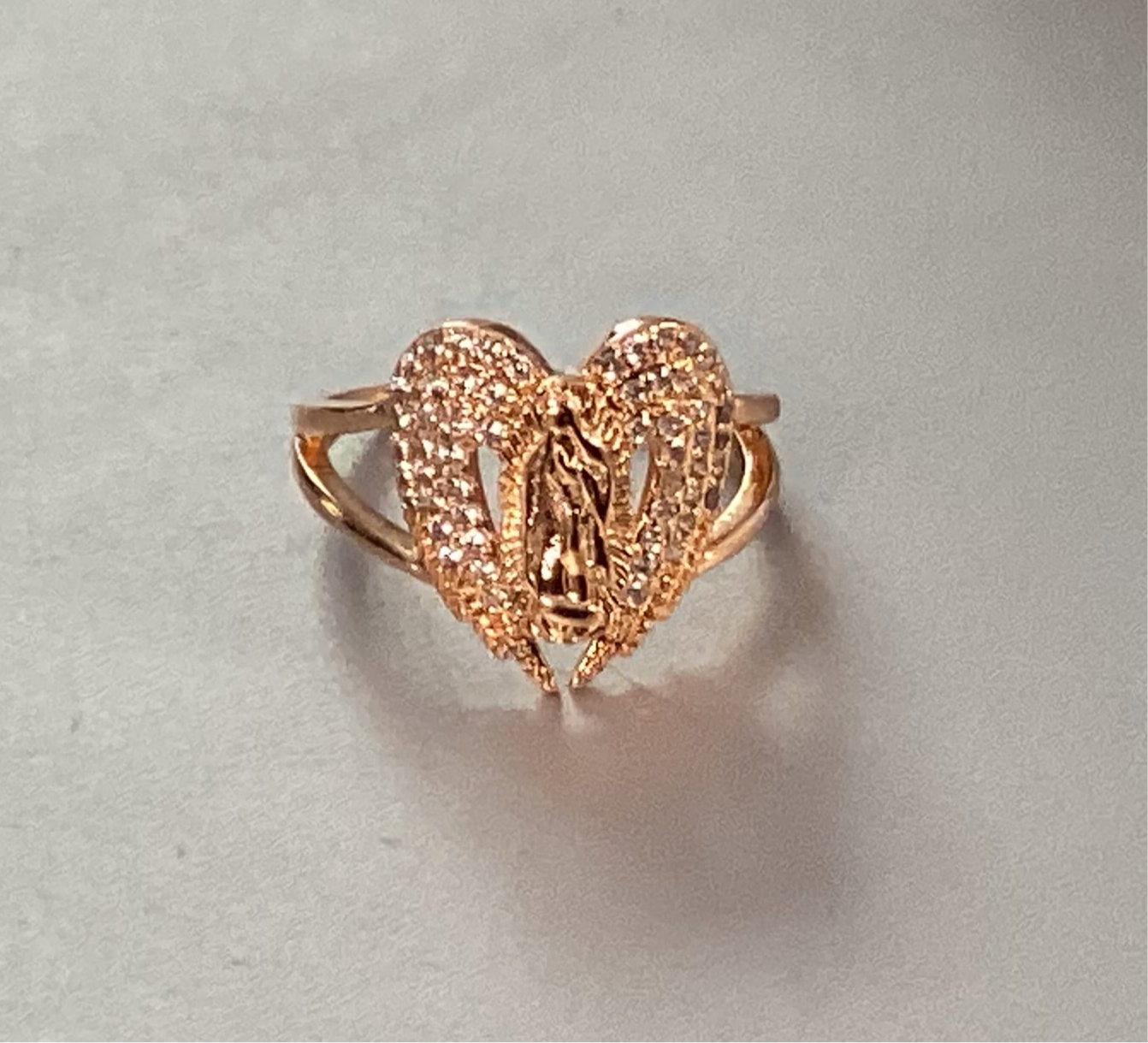 Gold filled Our Lady Guadalupe rounded