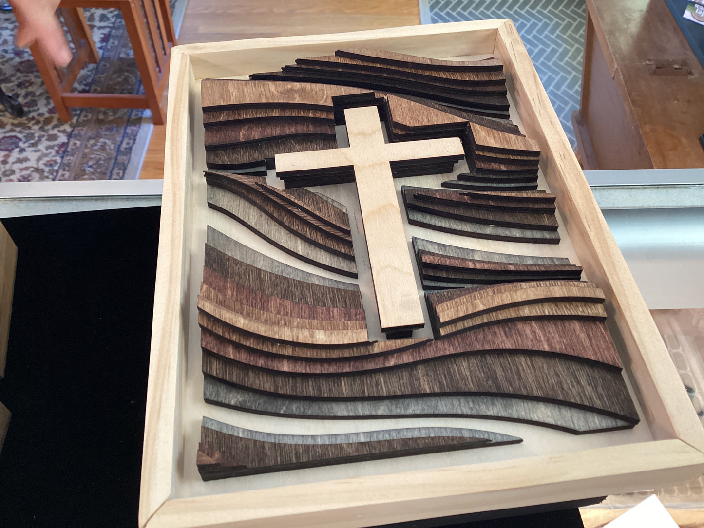 Stained Wave Cross