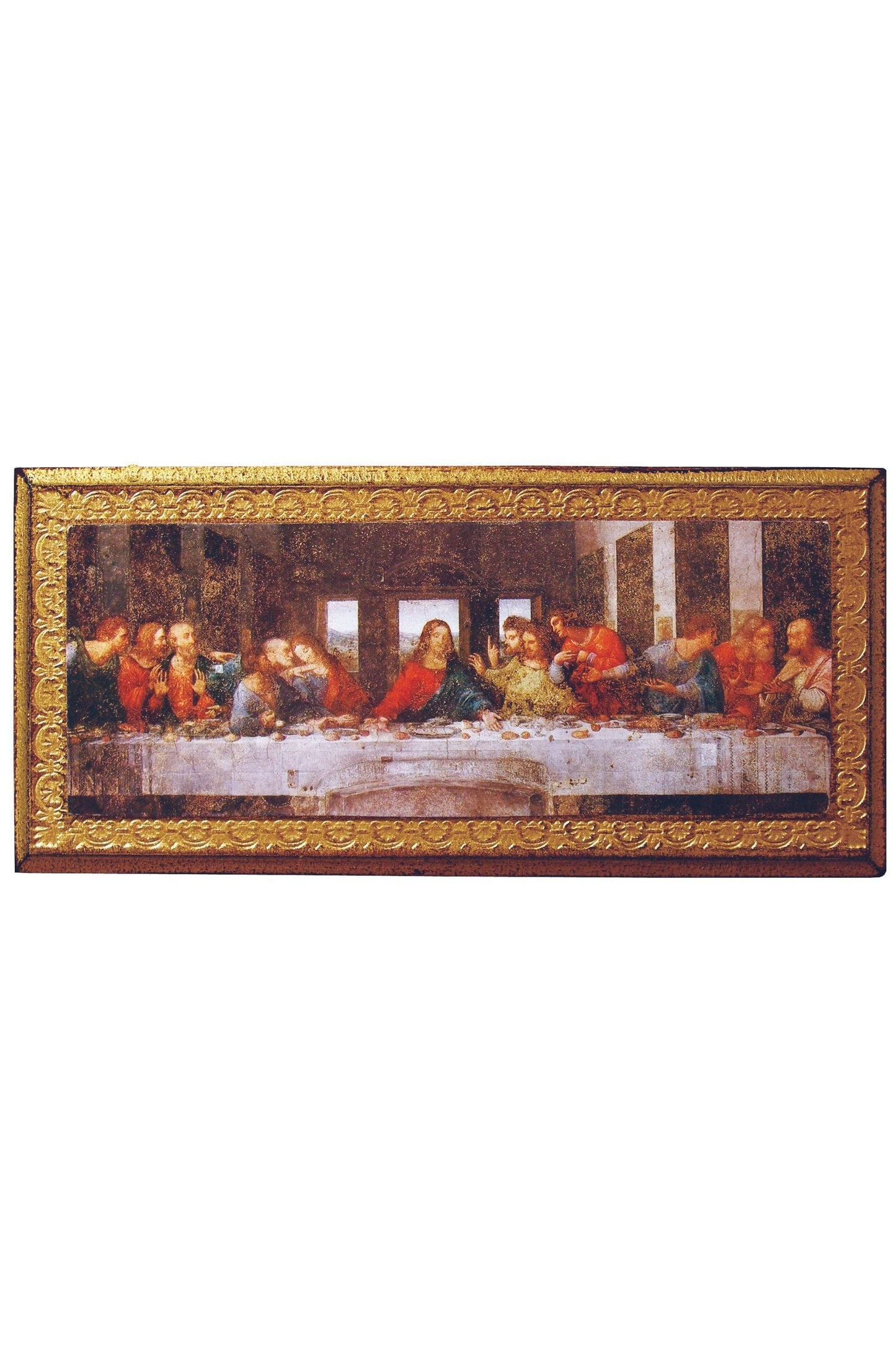 Goldscheider of Vienna - Last Supper Florentine Plaque 11x5"