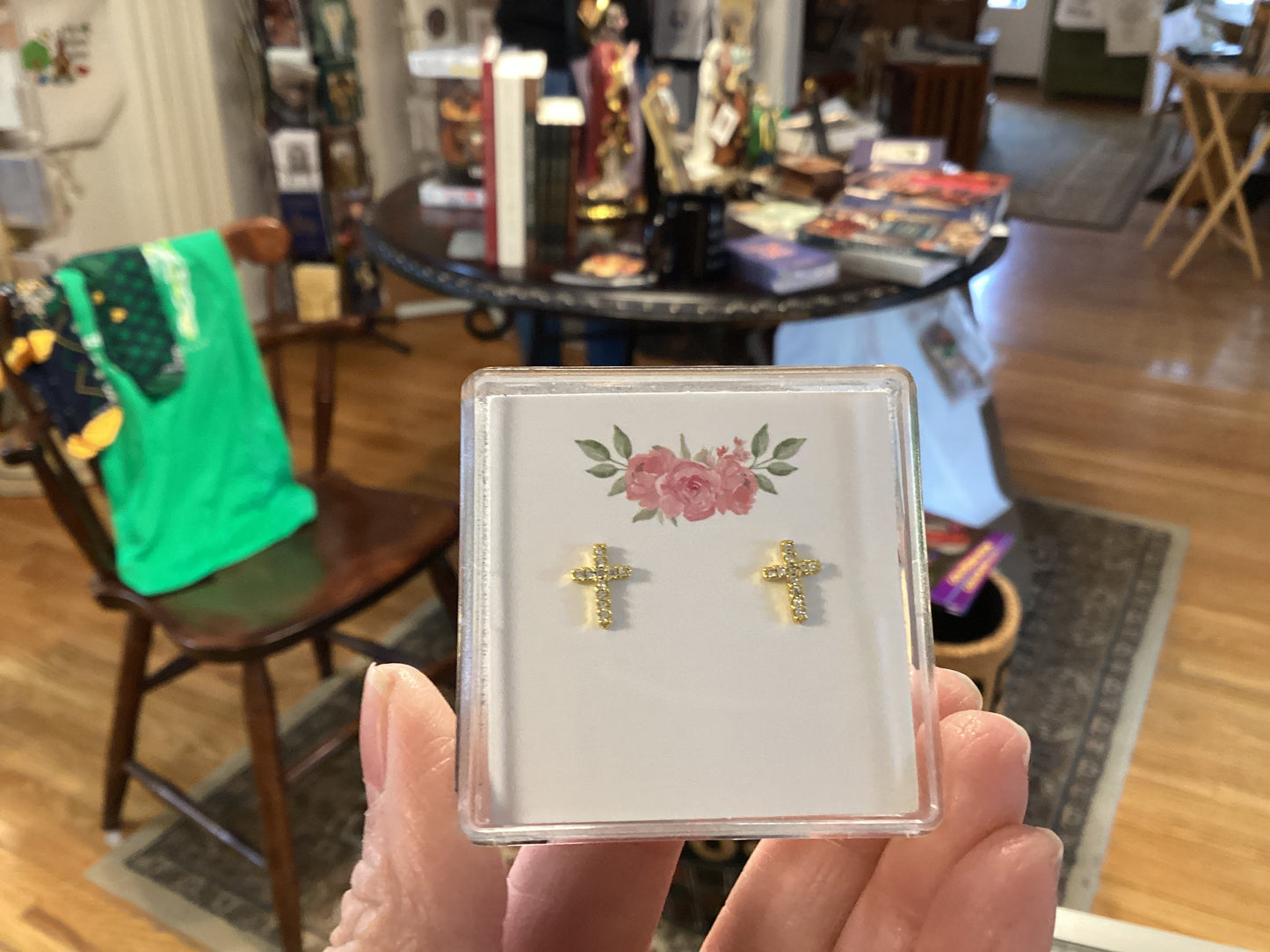 Gold Crystal Earrings