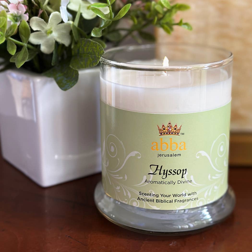 Abba Christian Products - Hyssop 10oz Glass Candle