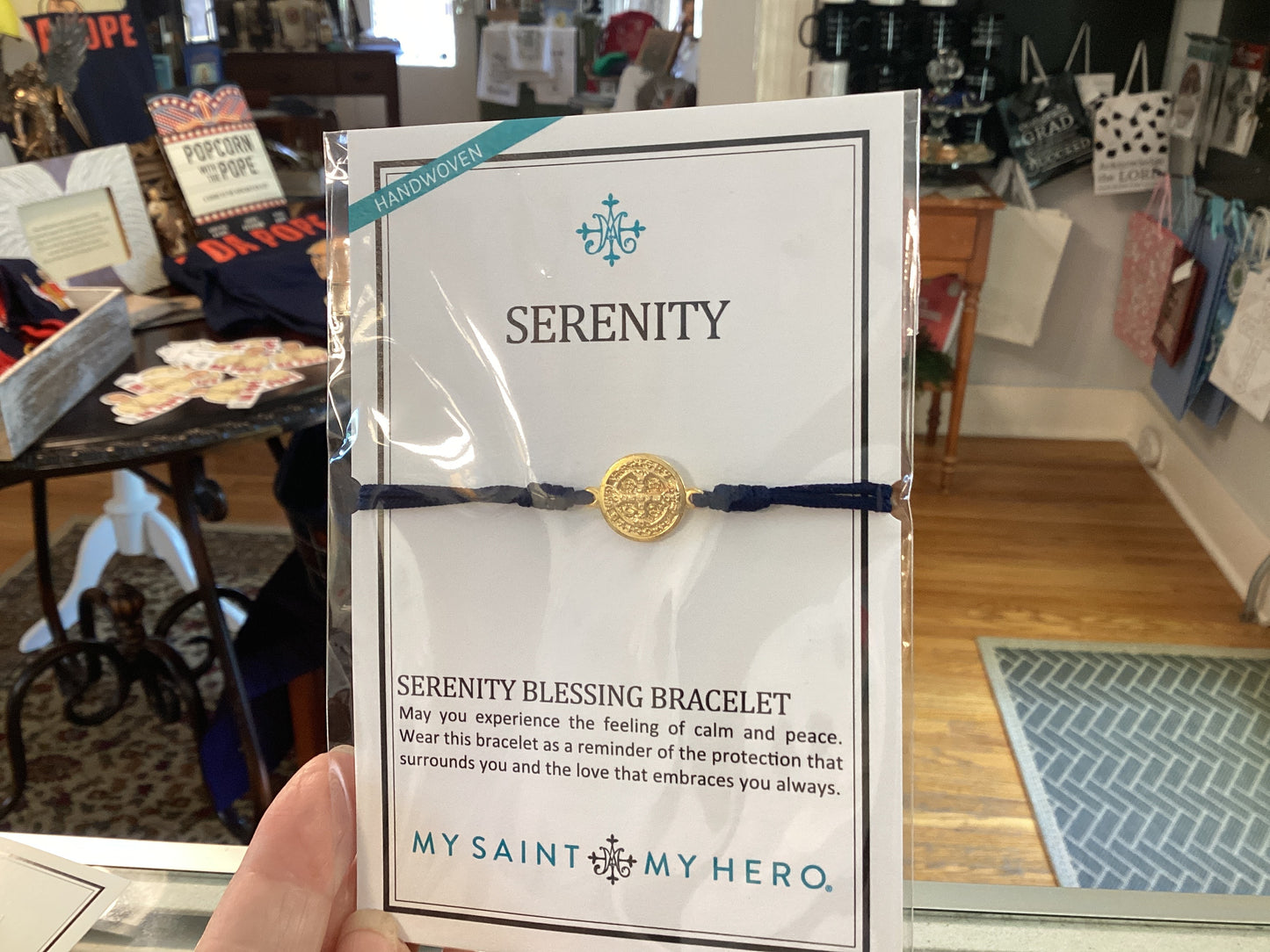 My Saint My Hero - Serenity Blessing Bracelet - Navy Blue / Gold