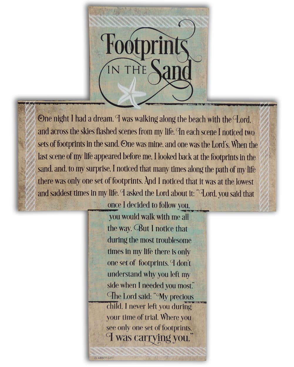 Abbey + CA Gift - Footprints Wall Cross