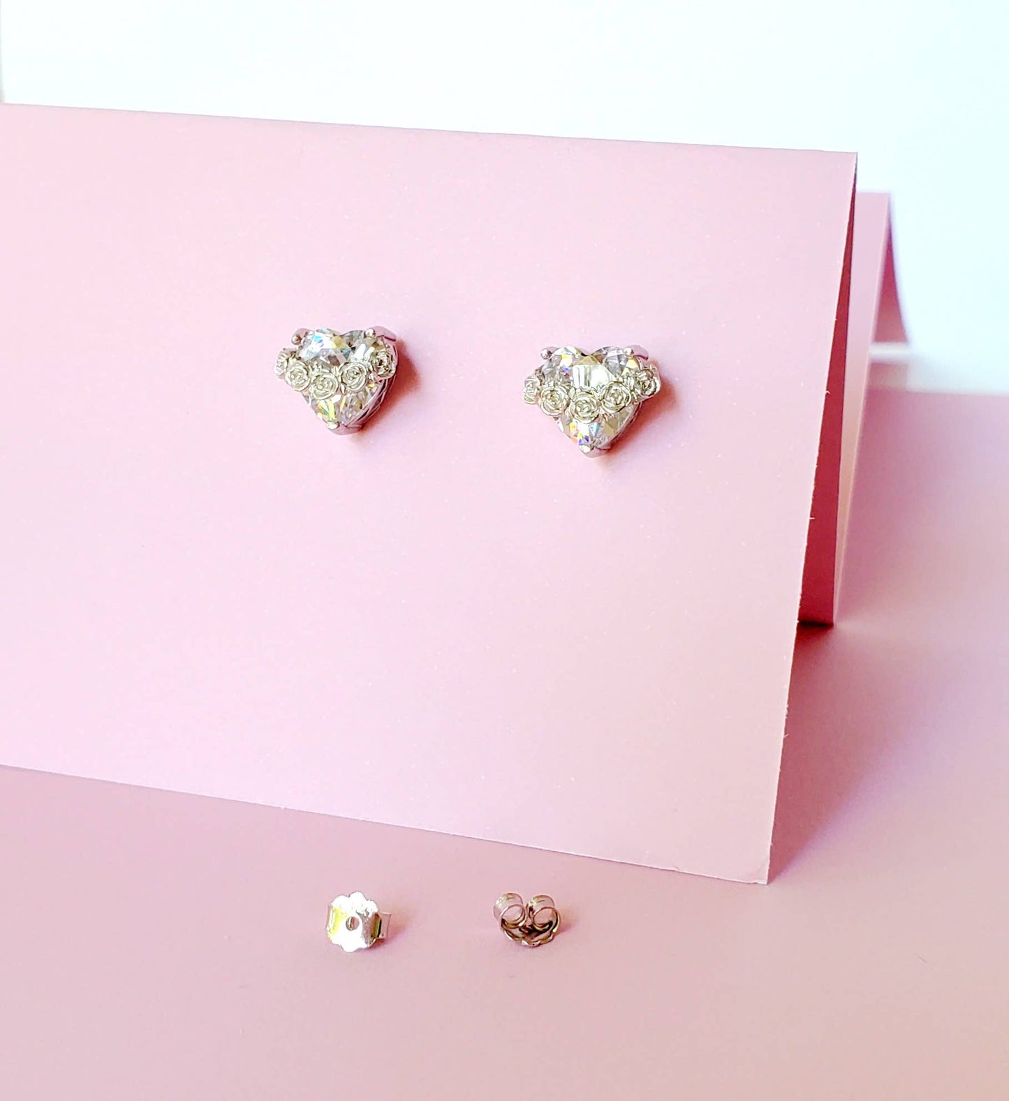 Saints of Heart - Immaculate Heart of Mary | Earrings | Silver | White