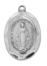 Pewter Miraculous Medalon 18” chain