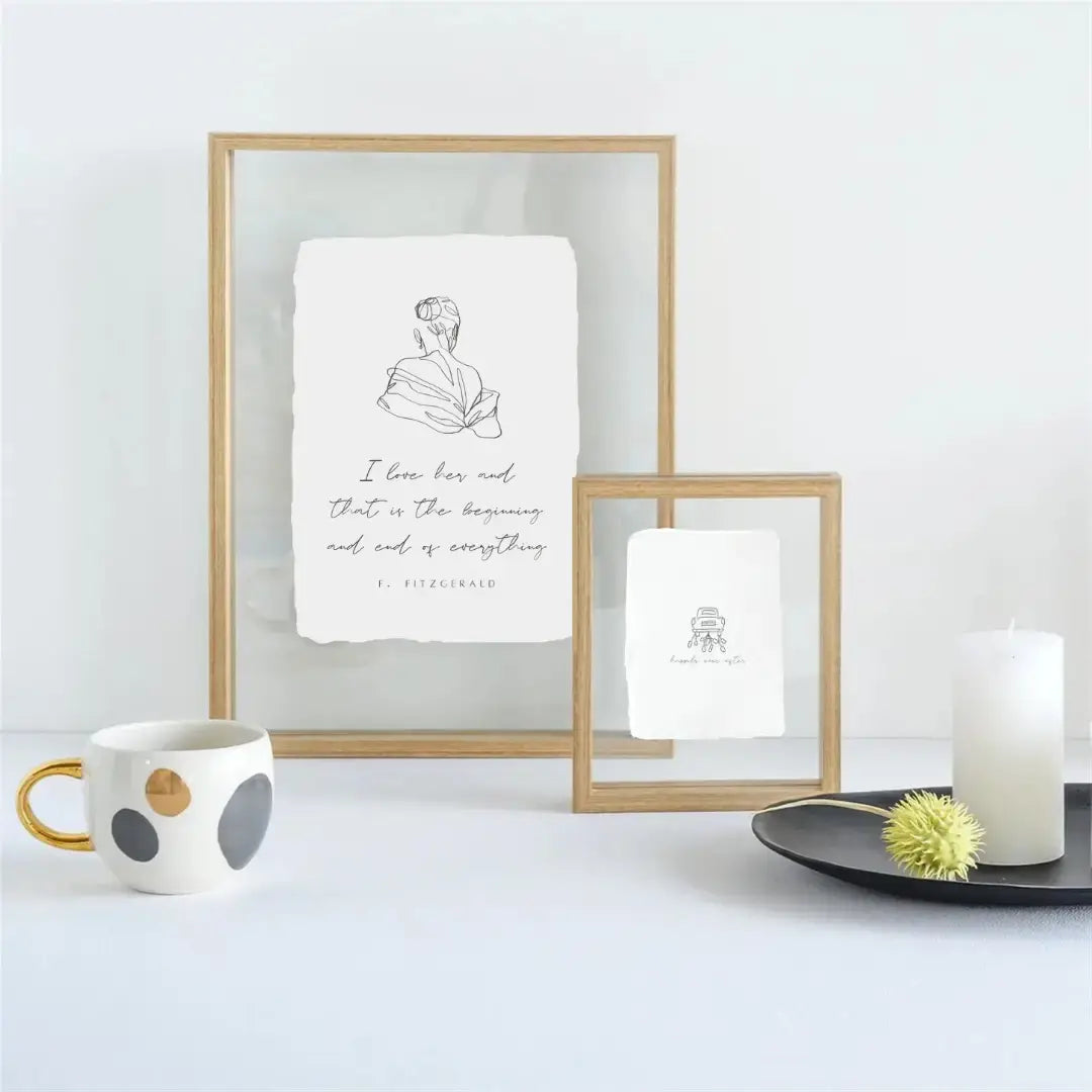 Paper Baristas - 8" x 10" Floating Frames for Deckled Edge Greeting Cards