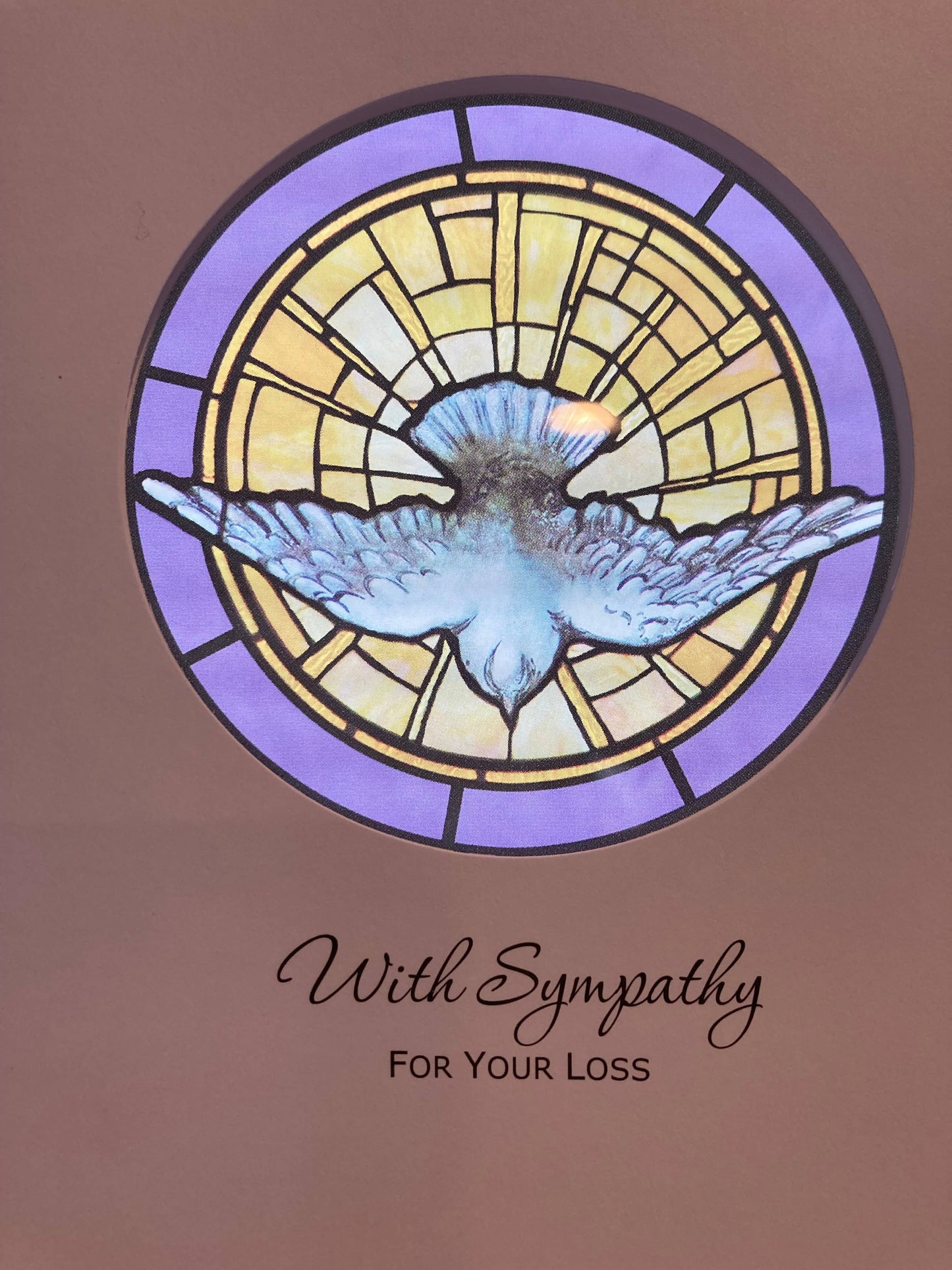 Bright Greetings - Sympathy descent of the Holy Spirit | Tiffany stained glass