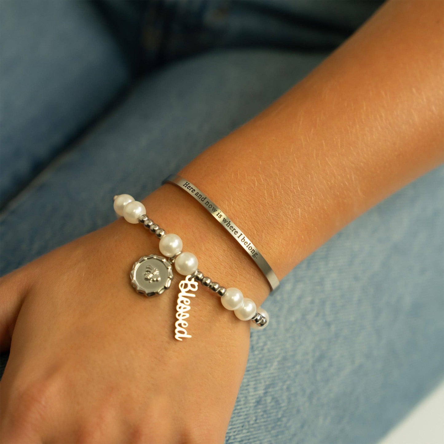 WJW - 18K Gold PVD Stainless Steel Blessed Charm
