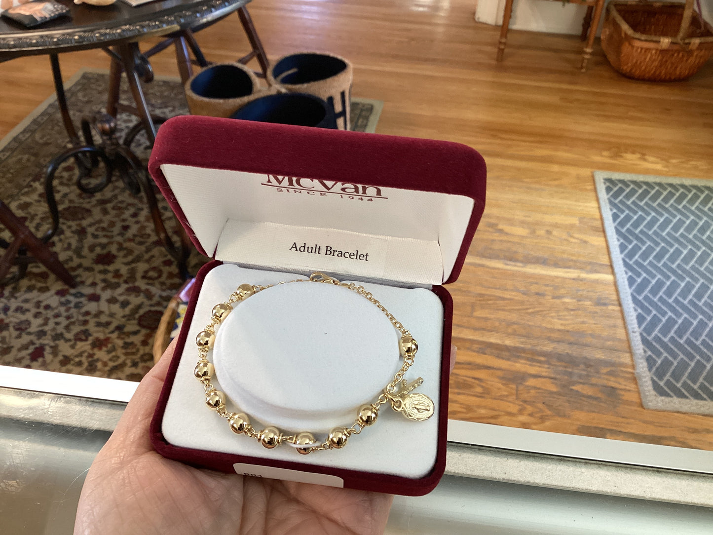 Gold Plated Rosary Bracelet