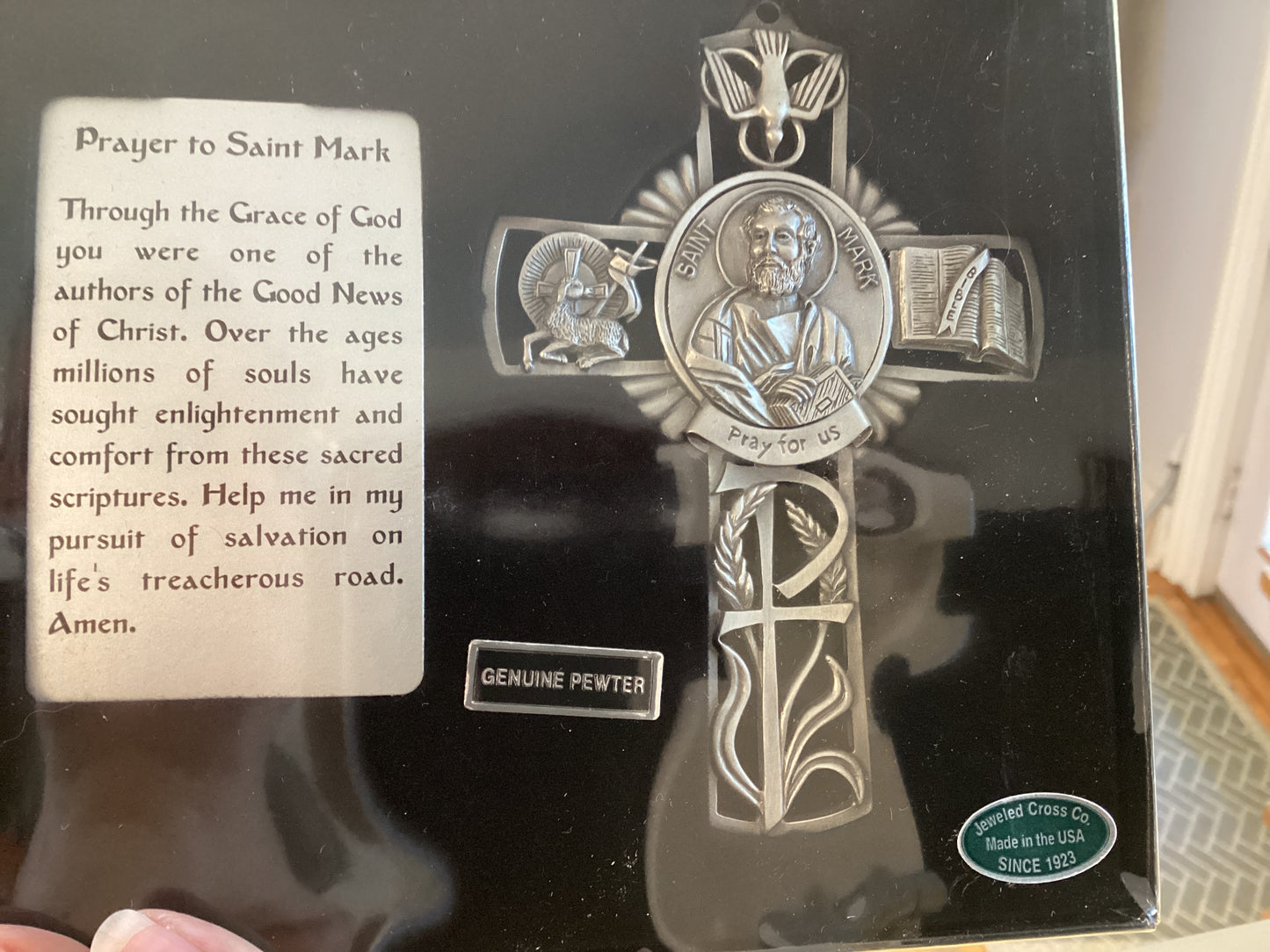 St Mark Pewter Cross