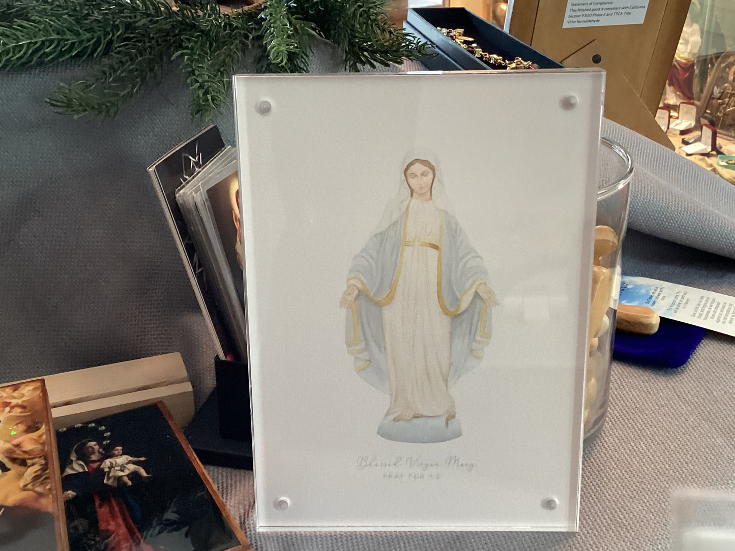 Framed Our Lady of Grace -Acrylic Block