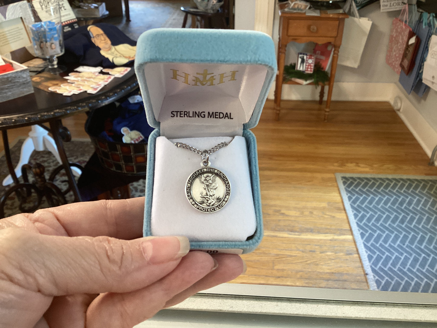 Sterling Silver St Michael- Round