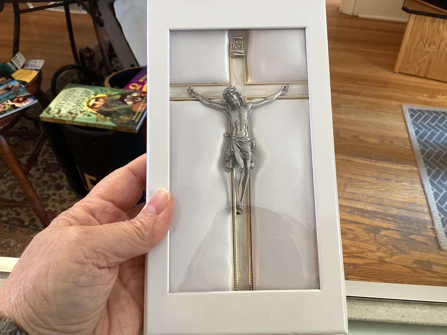 7” Gold Cross with Pewter Corpus