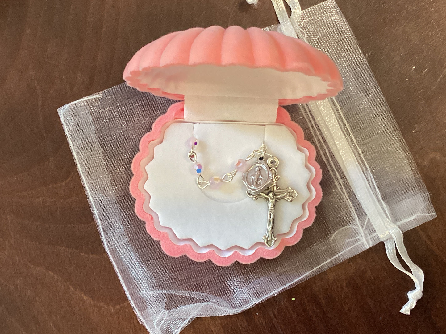 Baby Rosary Bracelets in clam