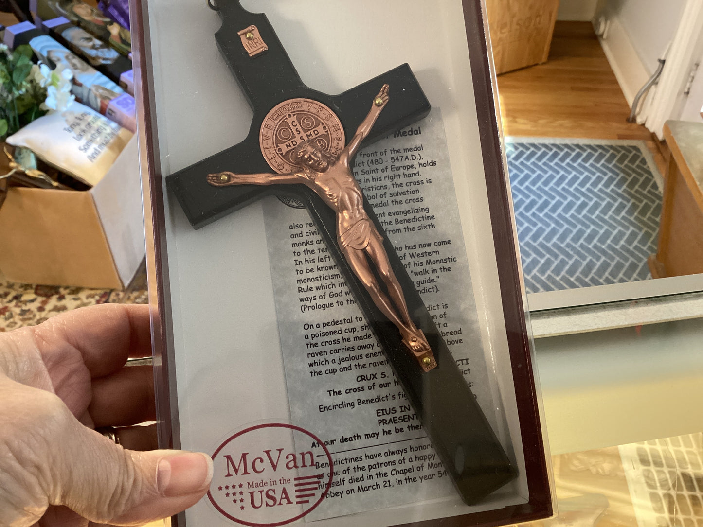 Copper St Benedict Crucifix