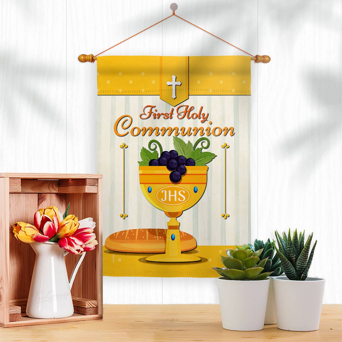 Two Group Flag Co - Flag Holy Communion Faith Garden House 2-Sided Home Décor