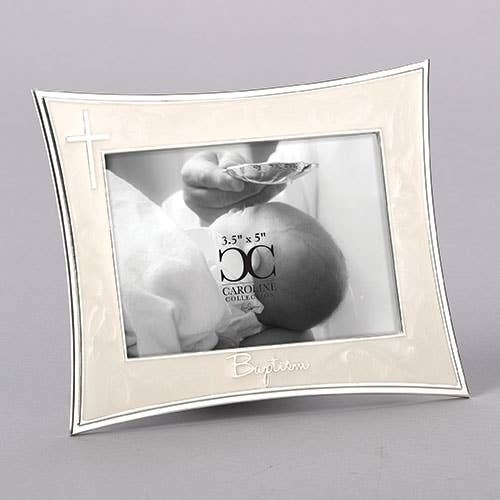 Roman - Silver Cross Baptism Frame (3.5X5)