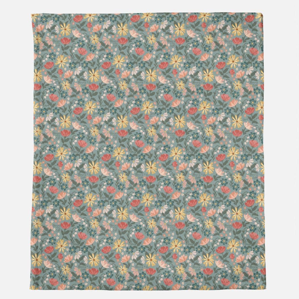 The Little Rose Shop - Precious in His Sight Floral Minky Blanket
