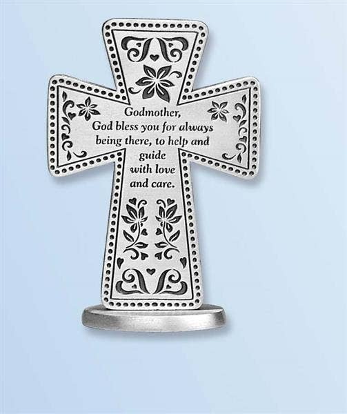 Abbey & CA Gift - Standing Message Cross for Godmothers