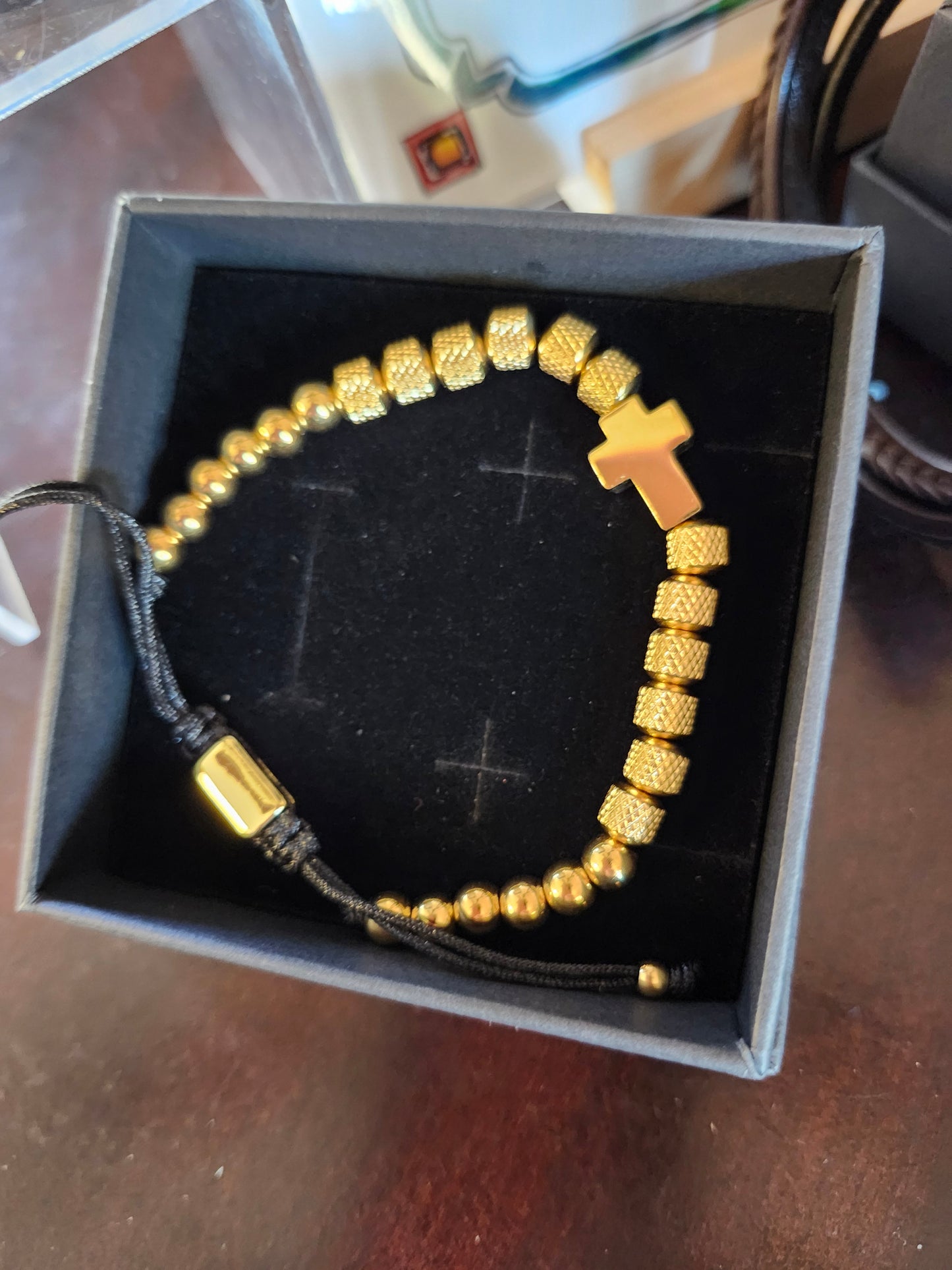 Men’s Gold Cross Bracelet