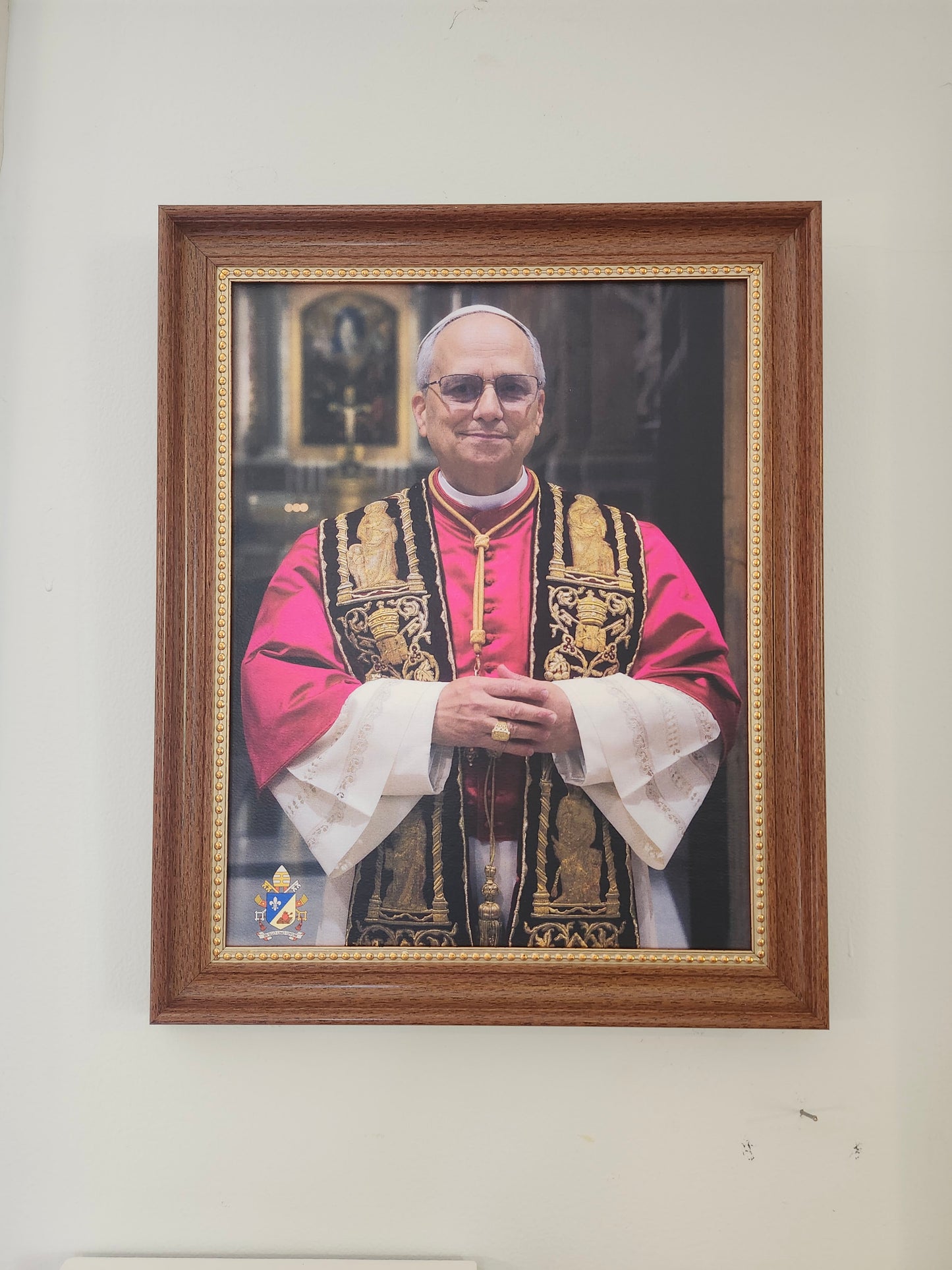 Framed Image of Pope Leo XIV