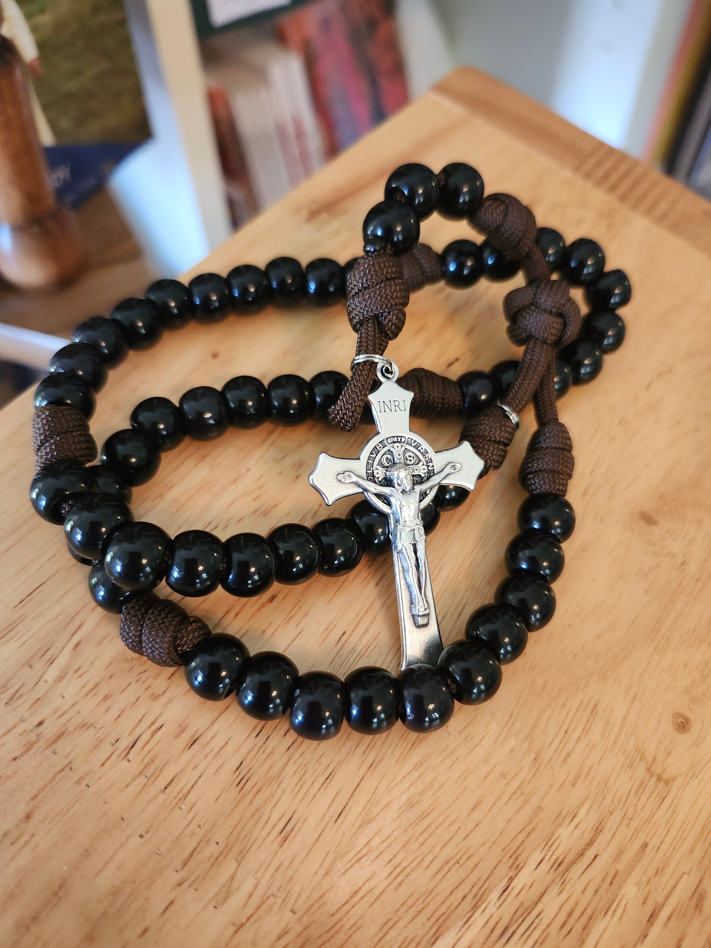 Our Lady’s Armory’s Small Black Acrylic Rosary