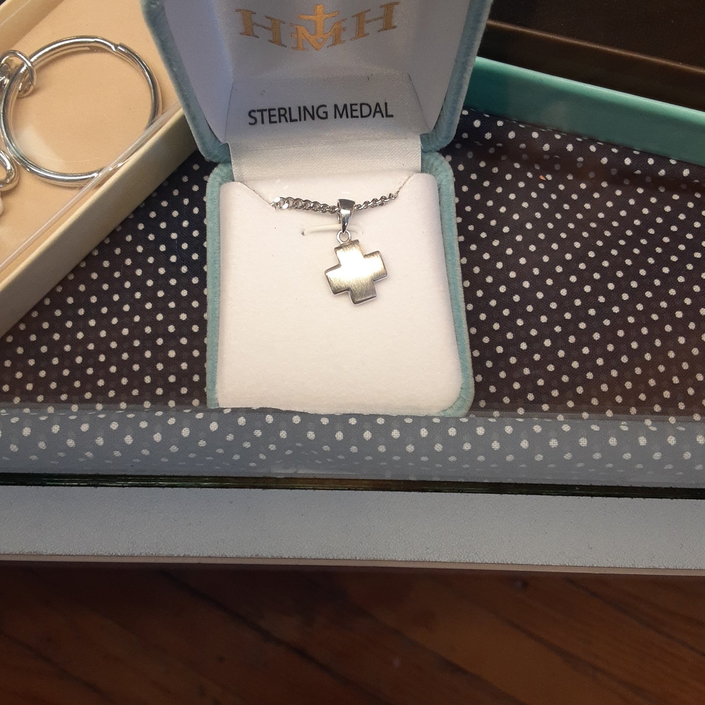 Sterling Silver Small wide Cross necklace