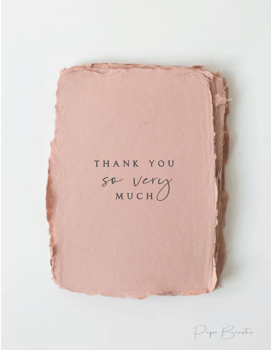 Thank You Folded Greeting Card – Paper Baristas