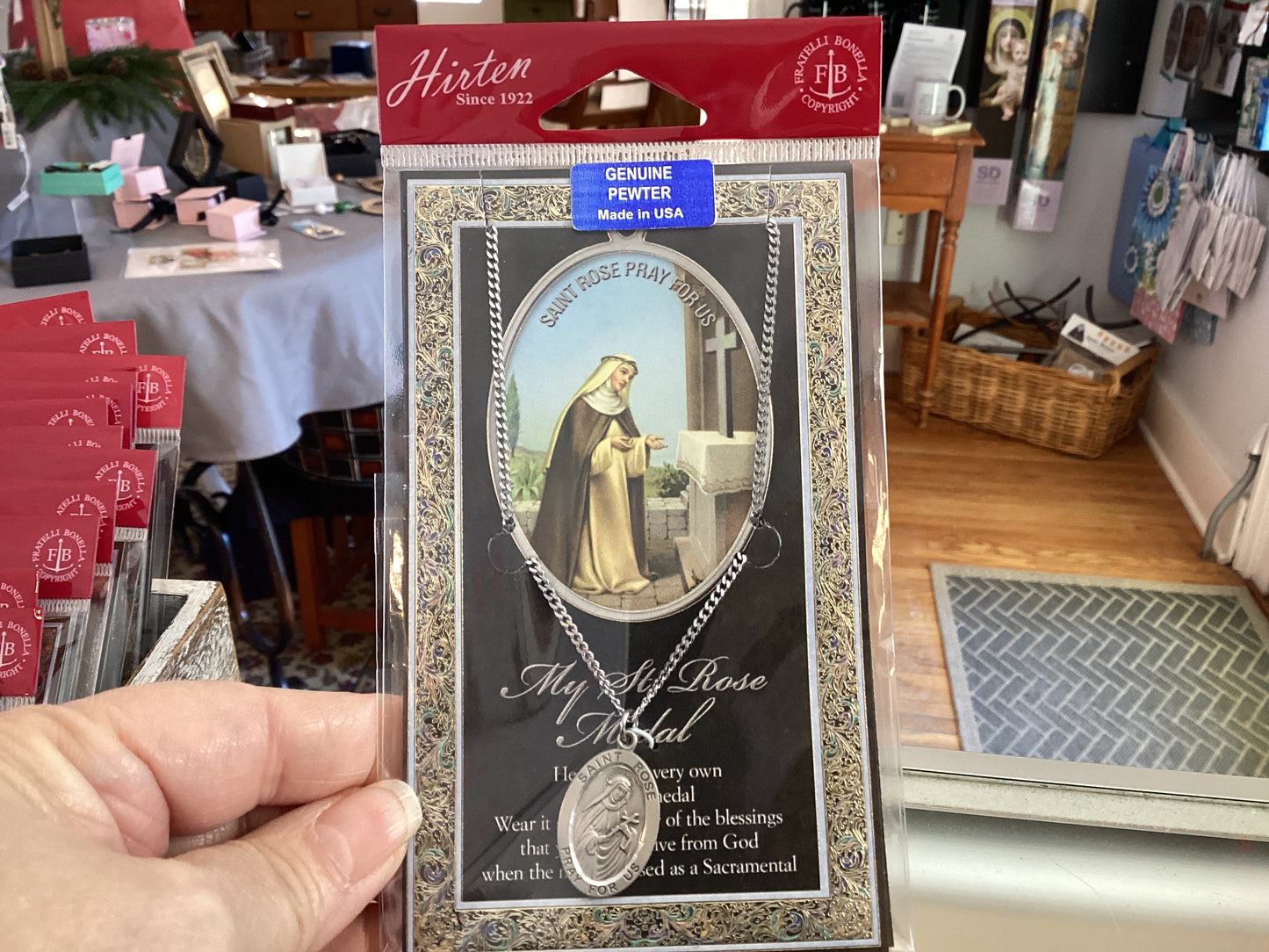 Pewter Saint Medals and Holy Cards