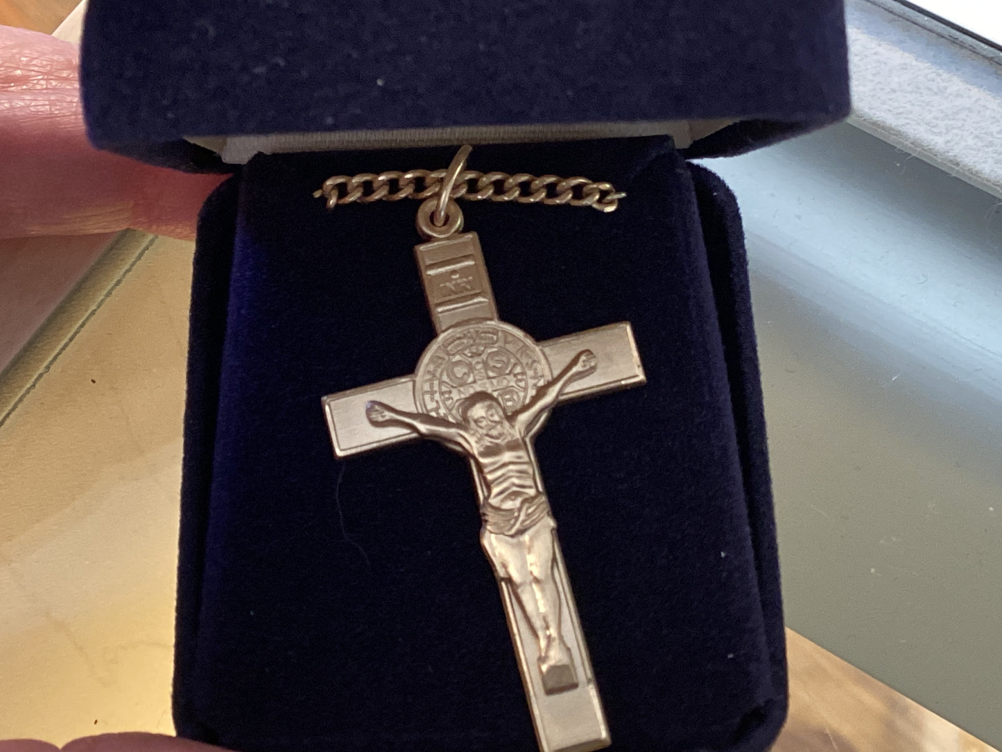 Gold St Benedict Crucifix on 27” chain