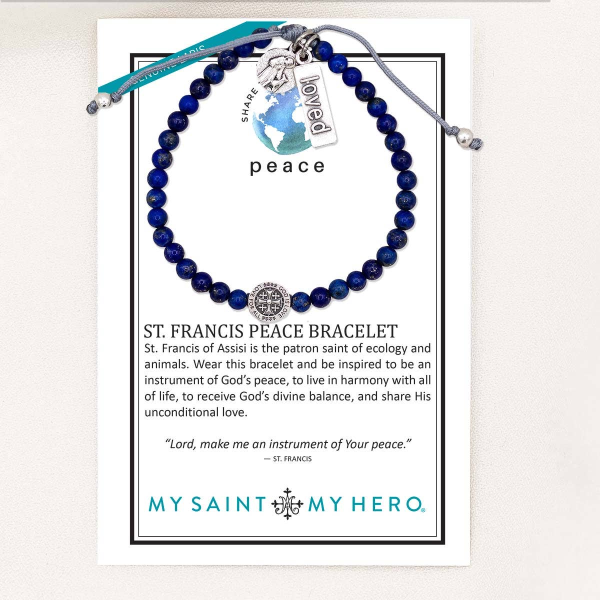 My Saint My Hero - Peace St. Francis Bracelet