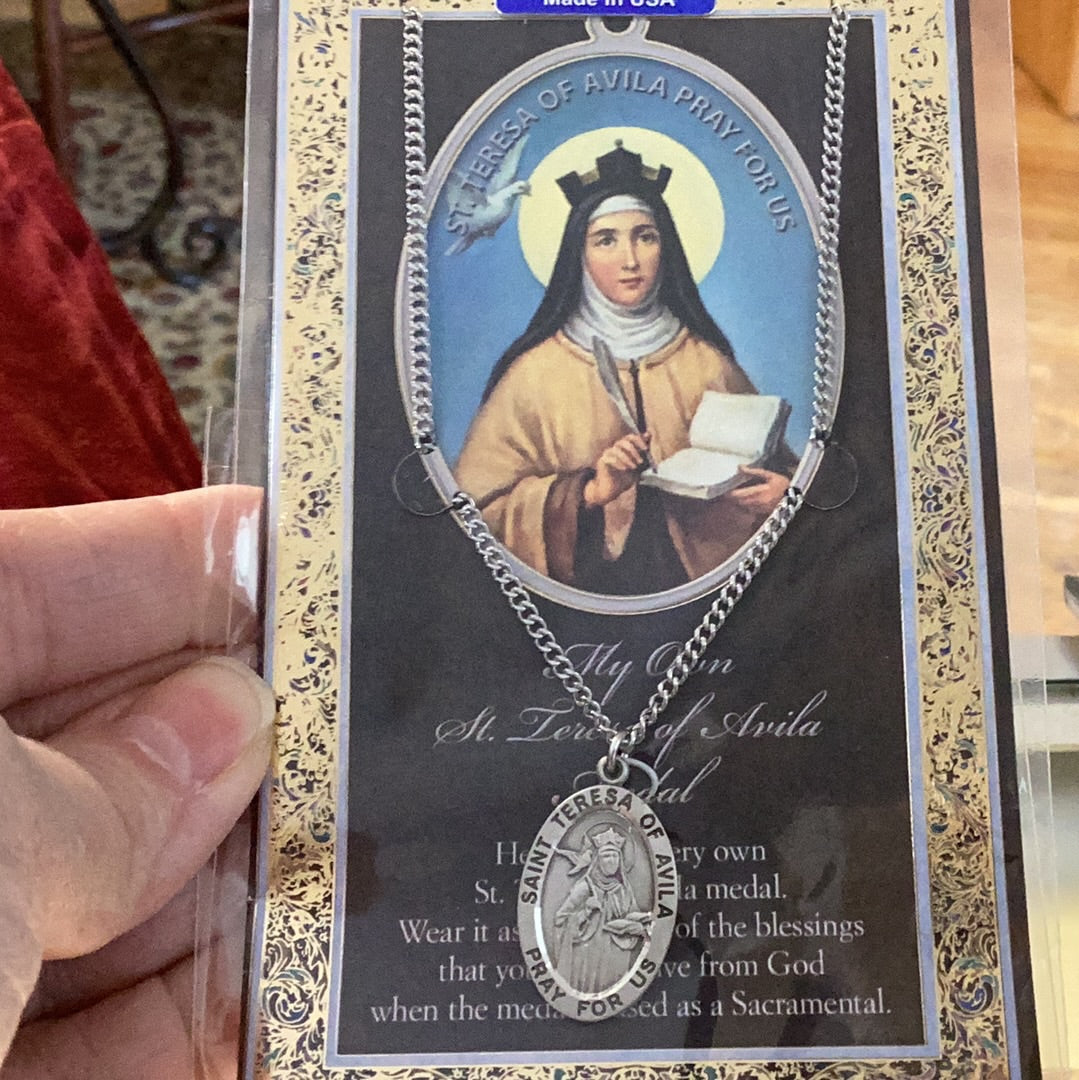 Pewter Saint Medals and Holy Cards