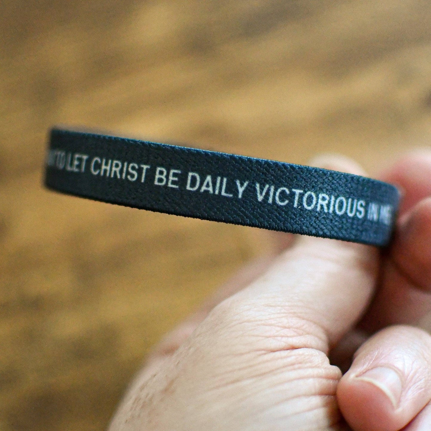Pink Salt Riot - The Cross is the Victory Elastic Men's Wristband