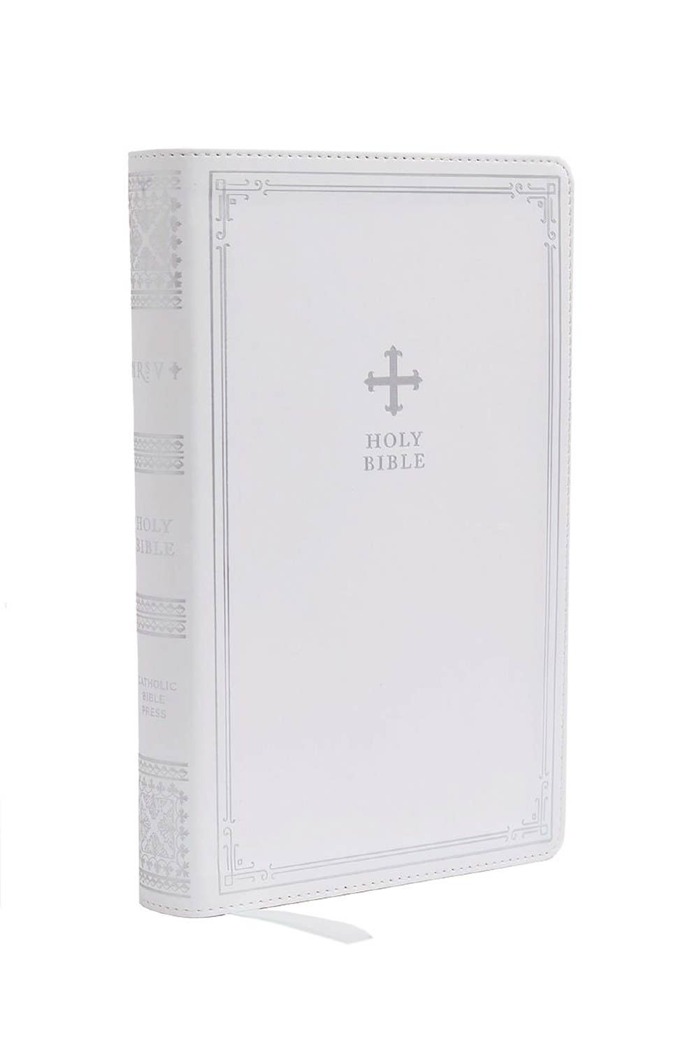 HarperCollins Christian Publishing - NRSV Catholic Edition Gift Bible, White Leathersoft (Comfort