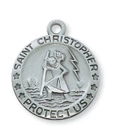 Pewter St Christopher on 18” Chain