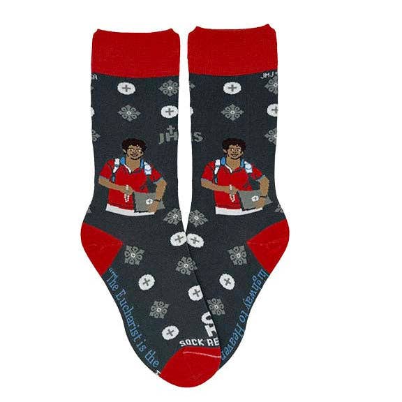 Sock Religious - St. Carlo Acutis Eucharist Adult Socks