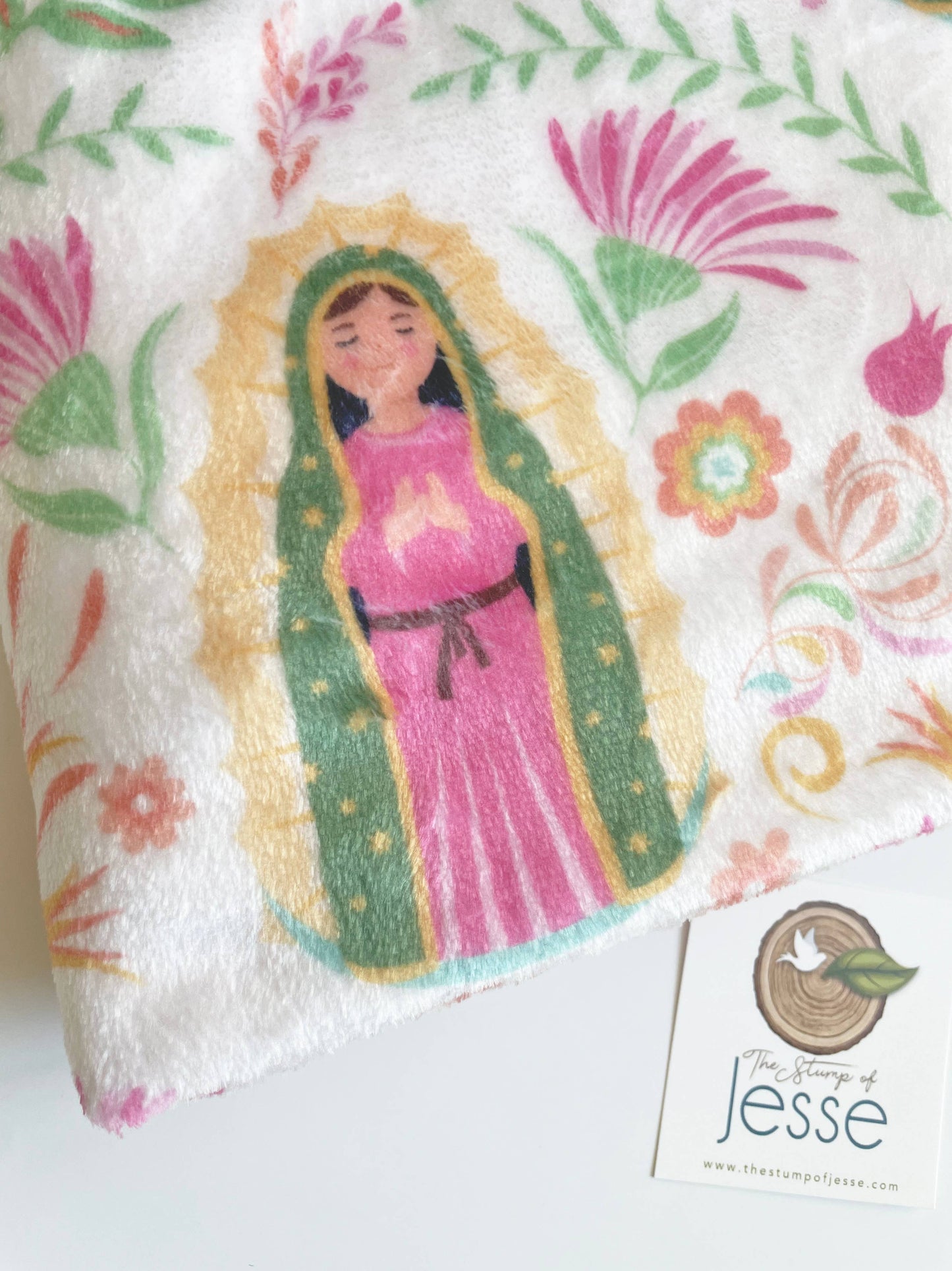 The Stump of Jesse - Our Lady of Guadalupe Minky Blanket
