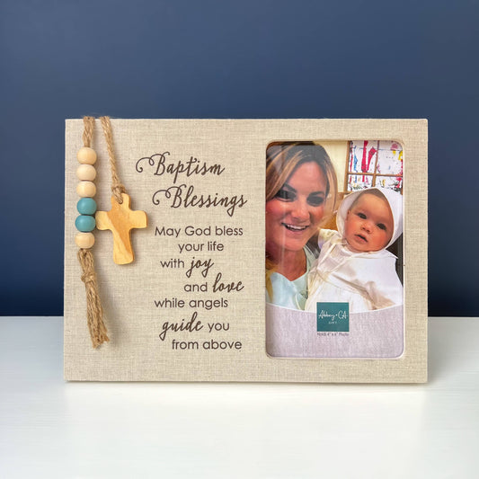 Abbey & CA Gift - Baptism Fabric Frame