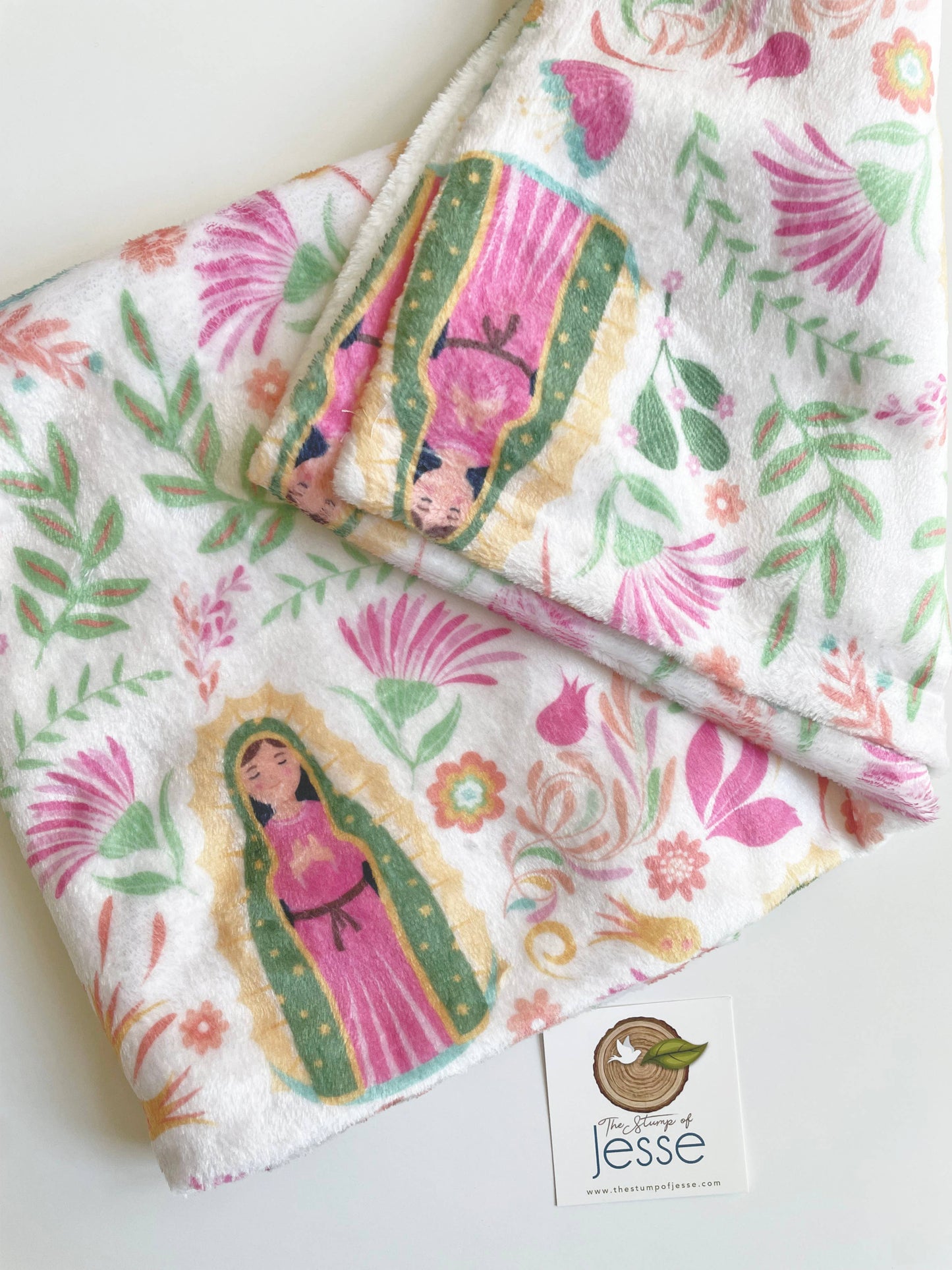 The Stump of Jesse - Our Lady of Guadalupe Minky Blanket