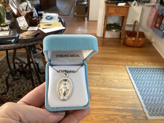 Sterling Silver Oval Miraculous