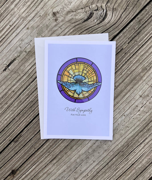 Bright Greetings - Sympathy descent of the Holy Spirit | Tiffany stained glass