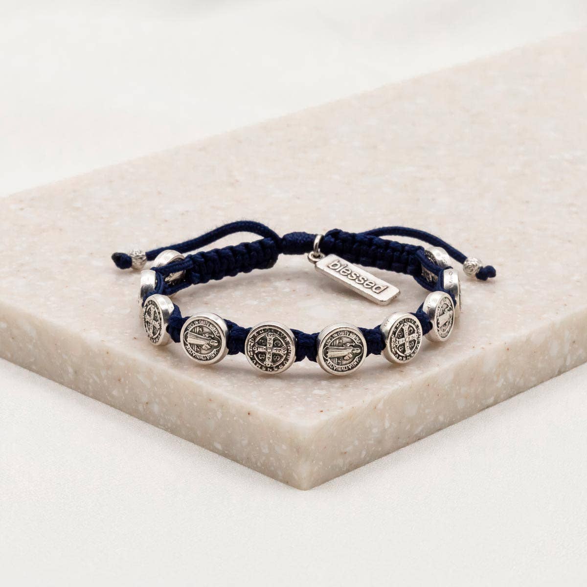 My Saint My Hero - Benedictine Blessing Bracelet - Silver Medals