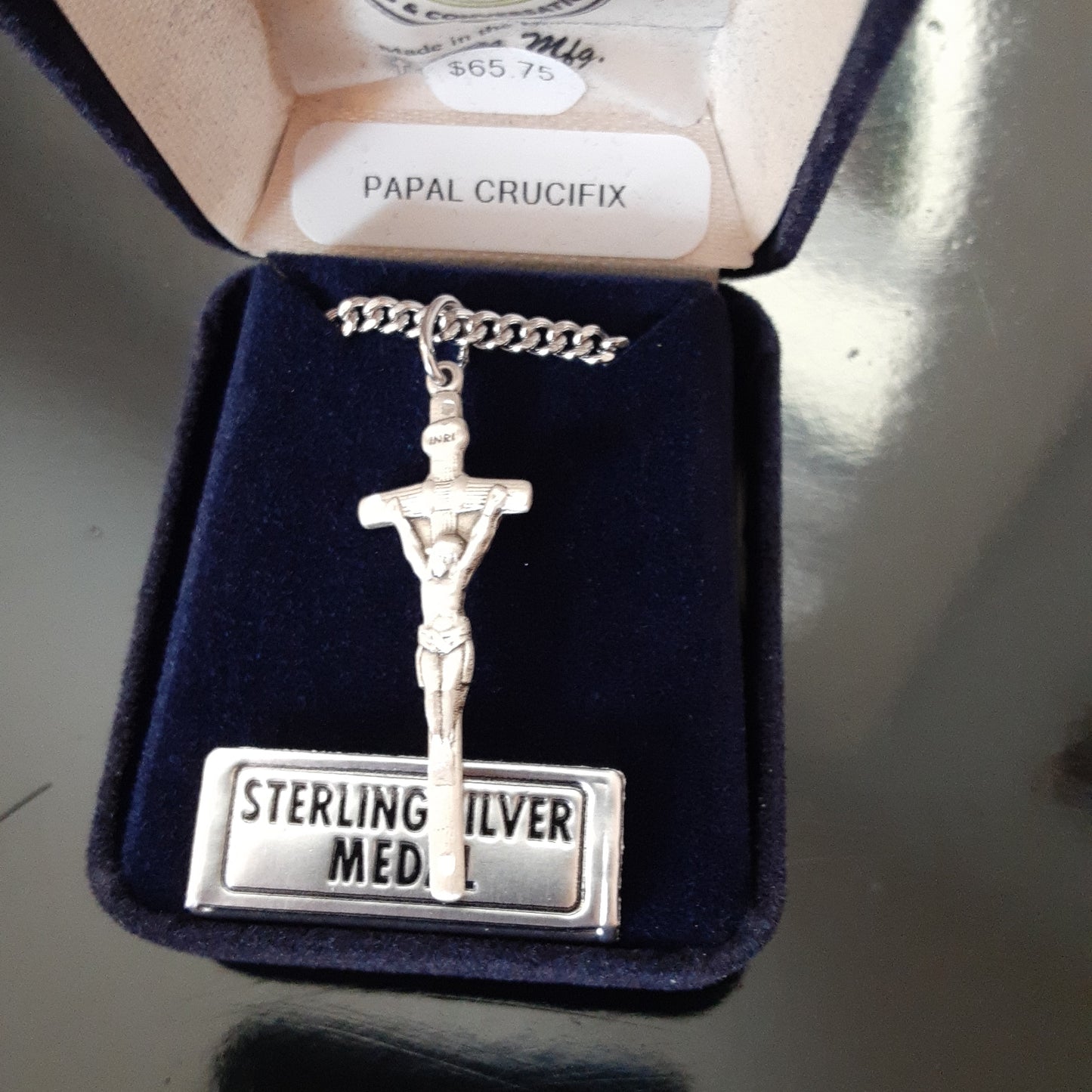 Sterling Silver Papal Crucifix