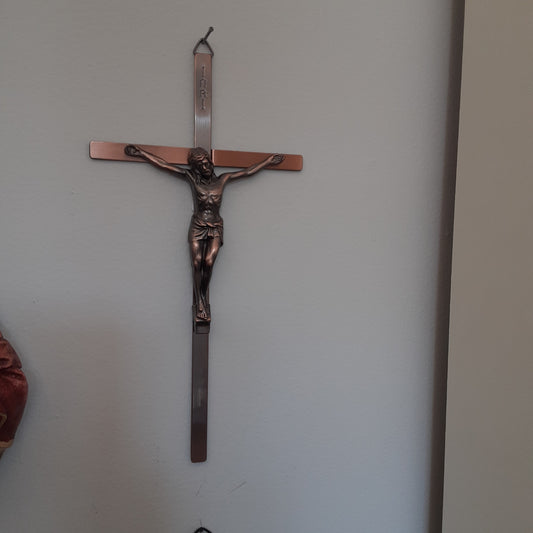 Flat Metal Crucifix
