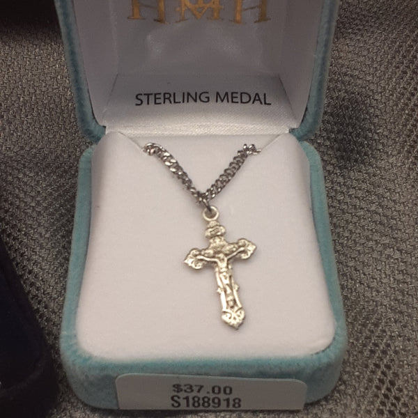 Sterling Silver Baroque Crucifix