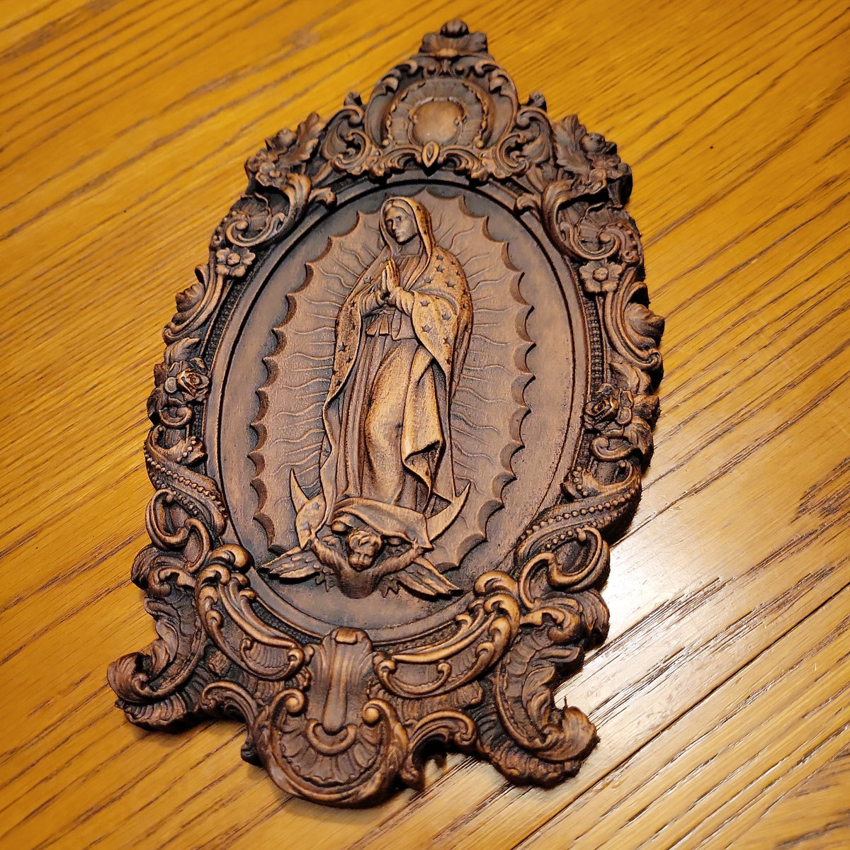 Our Lady of Guadalupe Carved Wooden – The Catholic Corner