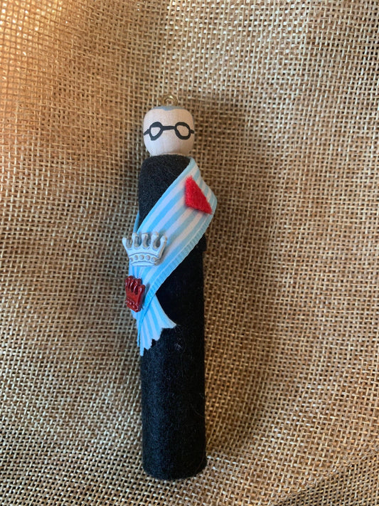 Our Saint Family - St. Maximillian Kolbe Wooden Doll Ornament