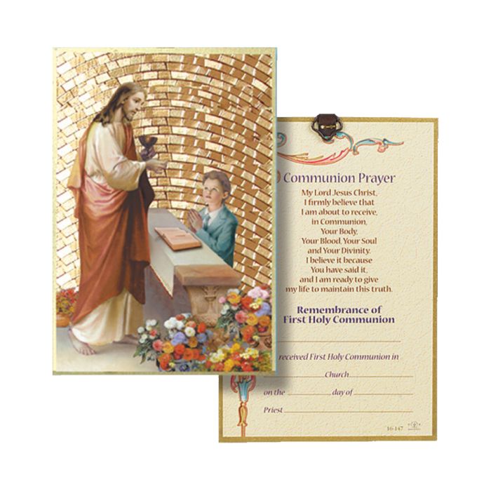 First Communion Mosaic Plaque with a Certificate